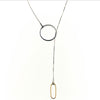 Steel and Brass Lozenge Lariat