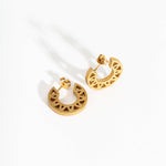 Geometric Gold Hoop Earrings | Gold Earrings for Women