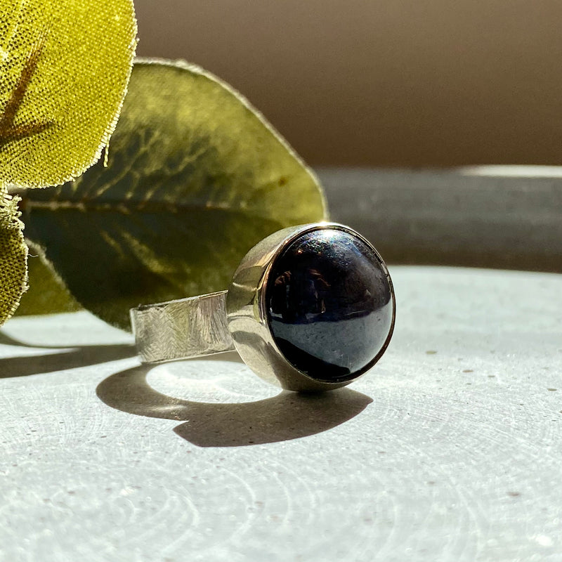 Silver Star Sapphire Ring