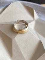 Silver And Gold Crossover Ring