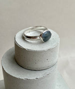 Dotty Natural Grey Sapphire Silver Ring