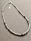 Silver Tube And Element Necklace