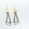 Black + Brass | Triangles Drop Earrings