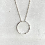 Single Silver Circle Pendant