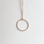 Large Gold Circle Necklace 16”