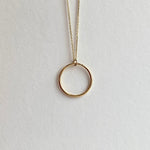 Mini Circle Gold Necklace 18”