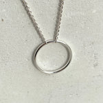 Single Silver Circle Pendant