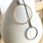 Steel and Brass Circles Lariat