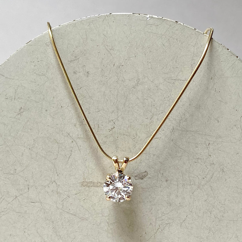 Dotty Solid Gold Lab Diamond Pendant, Something Special