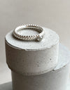 Dotty Textured Thick Silver Grey Old-Cut Diamond Ring