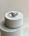 Dotty Textured Pale Grey Sapphire Silver Ring