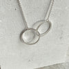 Interlocking Silver Circle Pendant