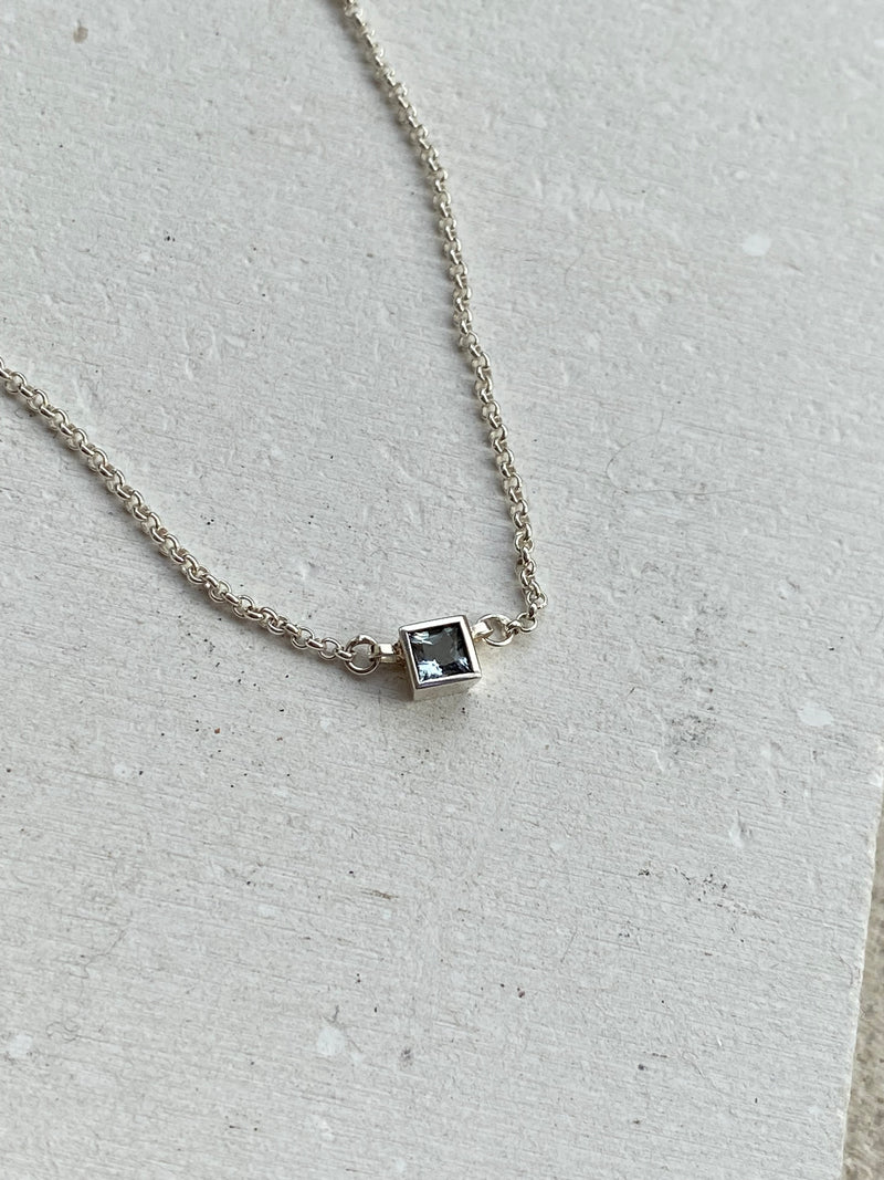 BlueTopaz Square Pendant