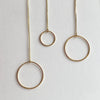 Large Gold Circle Necklace 16”