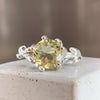 Silver Coral Ring with Citrine