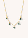 MOHICA RAW EMERALD CHARM CHOKER